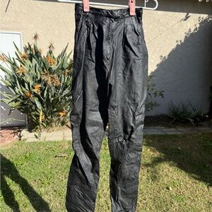 Women’s vintage leather pants
